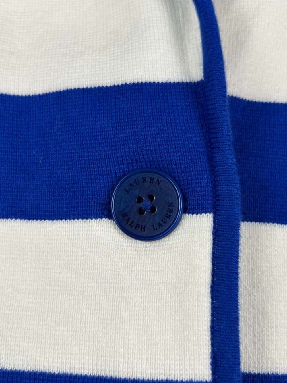 Ralph Lauren | Combed Cotton Sapphire Blue and White Striped Blazer NWOT size XL - Picture 5 of 12